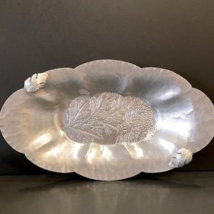 Vintage hand wrought decorative serving dish